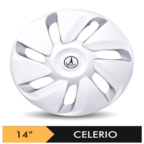 Car Wheel Cover/caps (CELERIO - SILVER) Compatible With - R14 INCHES RIM SIZE