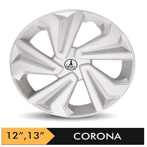 Car Wheel Cover/caps (CARUNAA - SILVER) Compatible With - R12 INCHES RIM SIZE