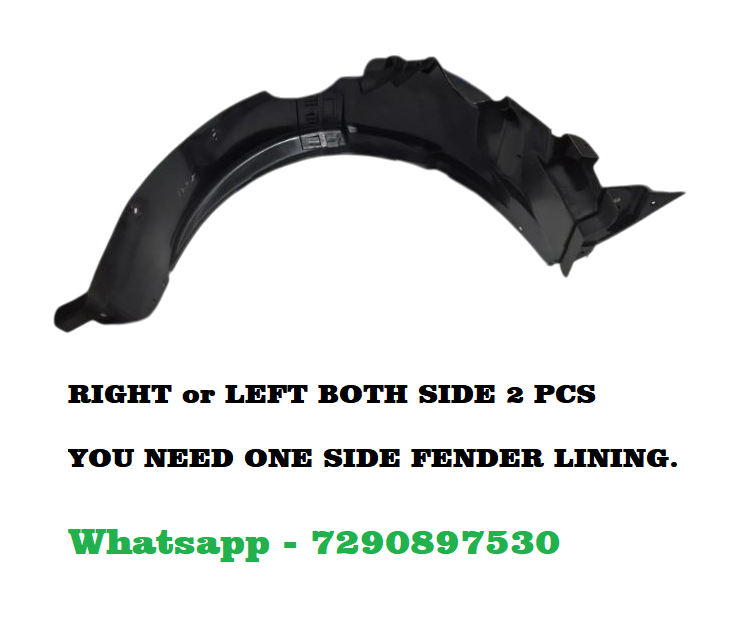 Car Front Tire Fender Lining Compatible With - Chevrolet Beat Set Of 2 Pcs.