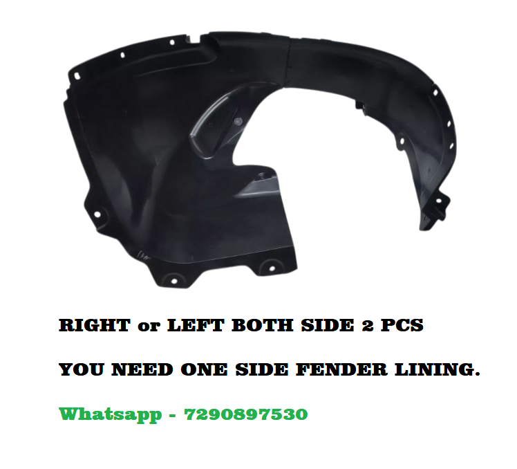 Car Front Tire Fender Lining Compatible With - Hyundai i20 Elite Set Of 2 Pcs.