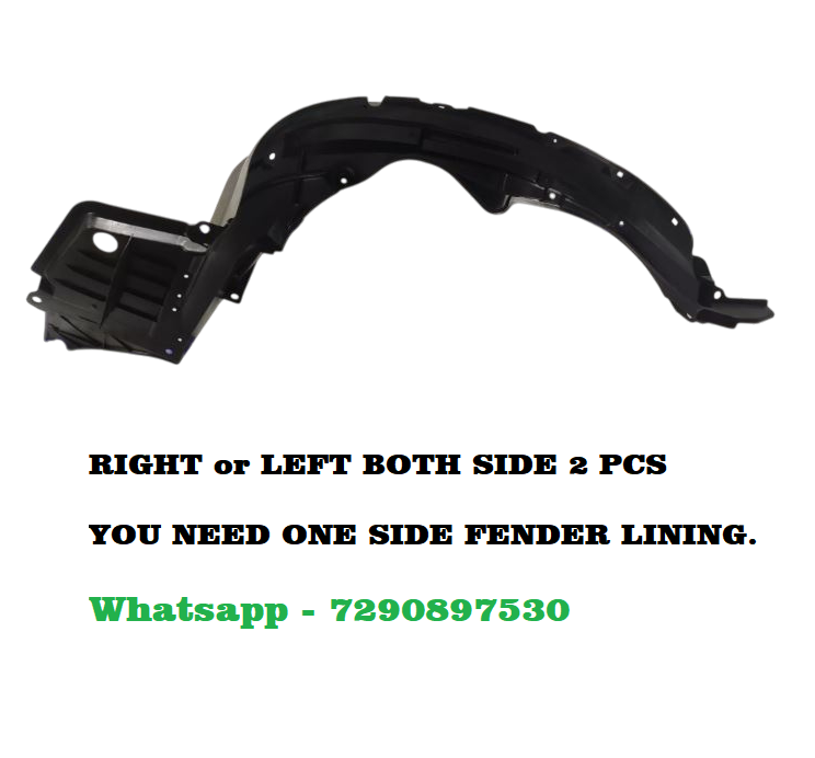 Car Front Tire Fender Lining Compatible With - Toyota Etios/Etios Liva Set Of 2 Pcs.