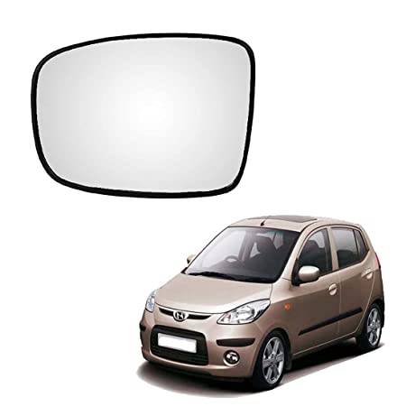 Car Replacement Left Side Rear View Mirror Glass for Hyundai i10 Magna 2007-2010 Model Type-1