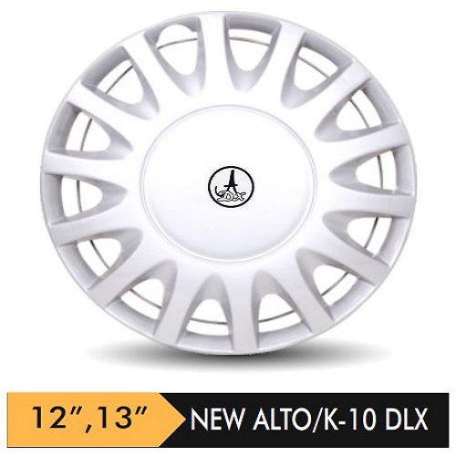 Car Wheel Cover/caps (NEW ALTO - SILVER) Compatible With - R12 INCHES RIM SIZE
