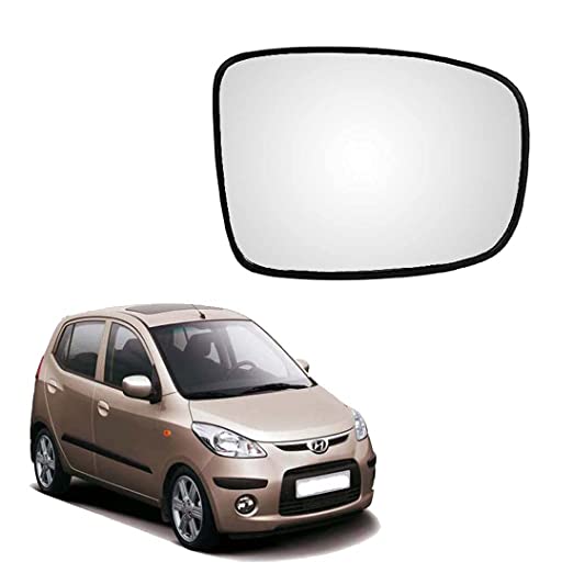 Car Replacement Right Side Rear View Mirror Glass for Hyundai i10 Magna 2007-2010 Model Type-1