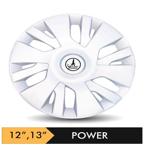 Car Wheel Cover/caps (POWER - SILVER) Compatible With - R13 INCHES RIM SIZE