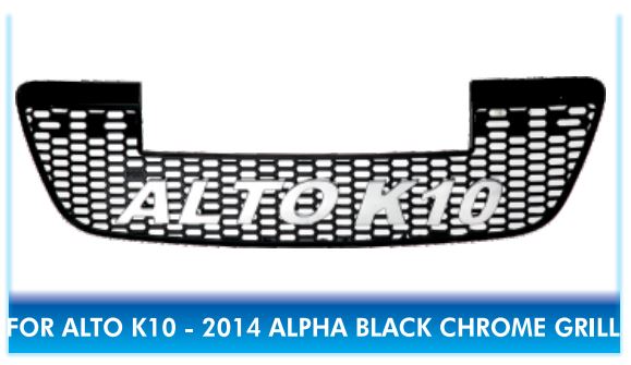 Maruti Alto 800 2014 Black Chrome Alpha Front Grill