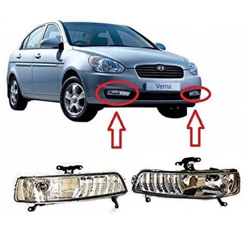 Globex Fog Light Lamp Verna (With Bulb - AUTO SPARE WORLD