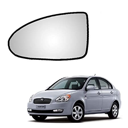 Car Replacement Left Side Rear View Mirror Glass for Hyundai Verna 2007-2010 Model Type-1