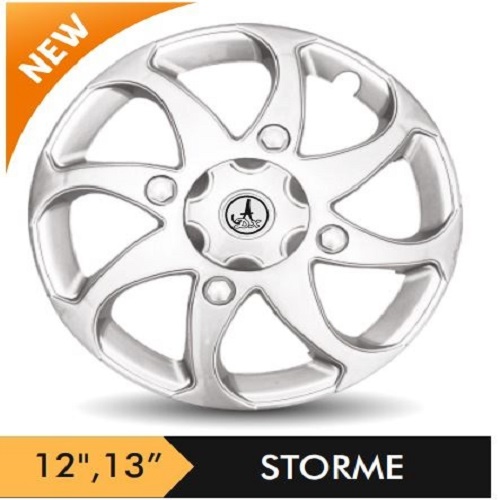 Car Wheel Cover/caps (STROME - SILVER) Compatible With - R12 INCHES RIM SIZE