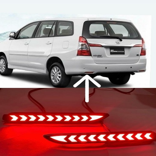 rear car reflector bumper light compatible for innova (2012-2015) with matrix+scaning function (type- D) with 4wire of 2pcs