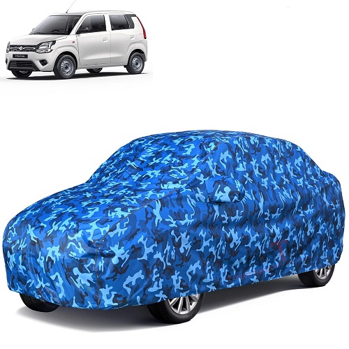 6X6 100% Waterproof Car Body Cover Compatible with Maruti Wagon-R 100% Waterproof with Mirror & Antenna Pocket Triple Stitched Bottom Elastic Dustproof Full Body Protection (Cloud Series) Visit the AutoTen Store