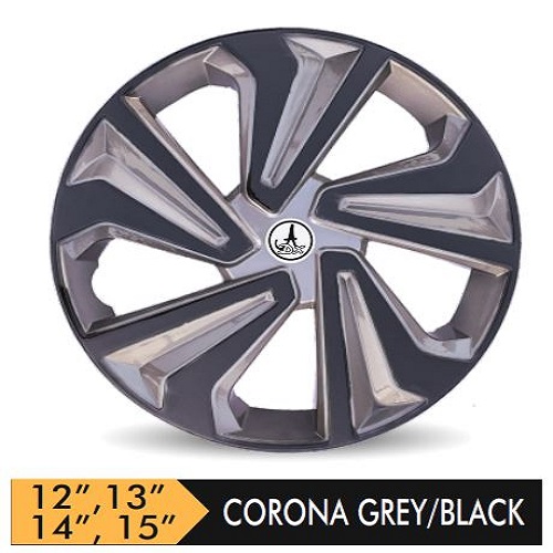 Car Wheel Cover/caps (CARUNAA GREY AND BLACK) Compatible With - R13 INCHES RIM SIZE