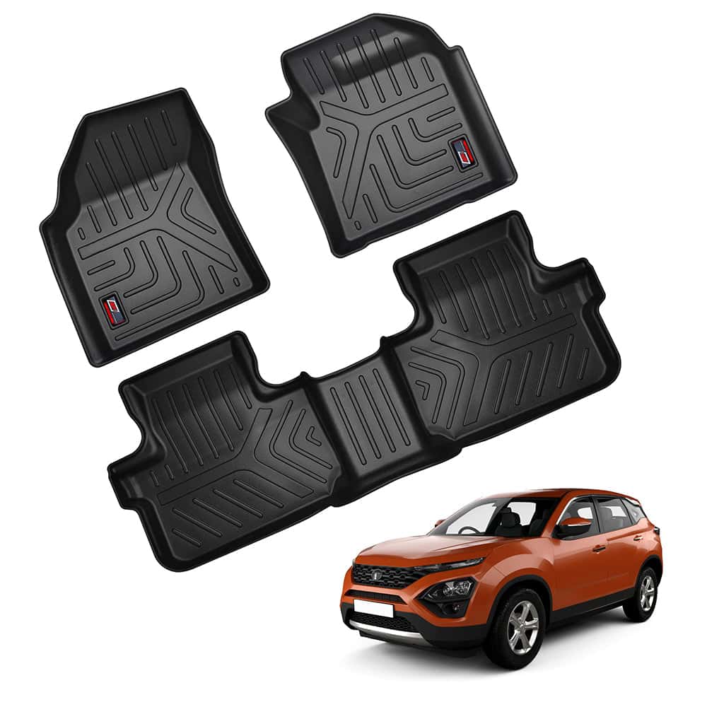 AUTO SPARE WORLD - GFX Life Long Car Floor Mats for Tata Motors Harrier - Manual (2019 ONWARDS)