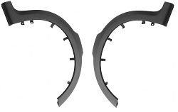 FRONT (Front Wheel Arch Cladding) FENDER EYE BROW / CLADING / OUTER LINING BLACK SET OF 2 PCS