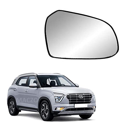 Car Replacement Right Side Rear View Mirror Glass for Hyundai Creta 2020-2023 Model Type-2