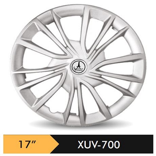 Car Wheel Cover Universal Xuv700 Silver Color Design Available 13'' inches Size Compatible With - R17 INCH Wheel Size