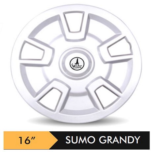 Car Wheel Cover/caps (SUMO GRANDY - SILVER) Compatible With - R16 INCHES RIM SIZE