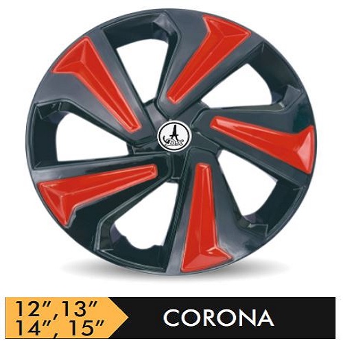 Car Wheel Cover/caps (CARUNAA RED AND BLACK) Compatible With - R14 INCHES RIM SIZE