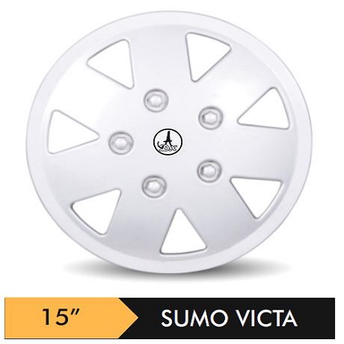 Car Wheel Cover/caps (SUMO VICTA - SILVER) Compatible With - R15 INCHES RIM SIZE