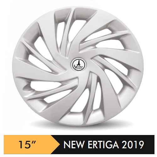 Car Wheel Cover/caps (NEW ERTIGA 2019 - SILVER) Compatible With - R15 INCHES RIM SIZE