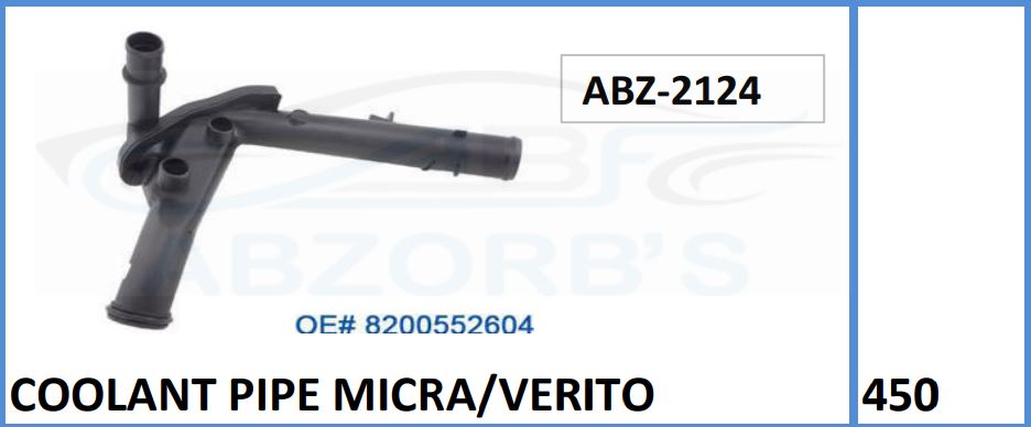 Coolant Pipe Compatible With Micra/Verito - ABZ-2124