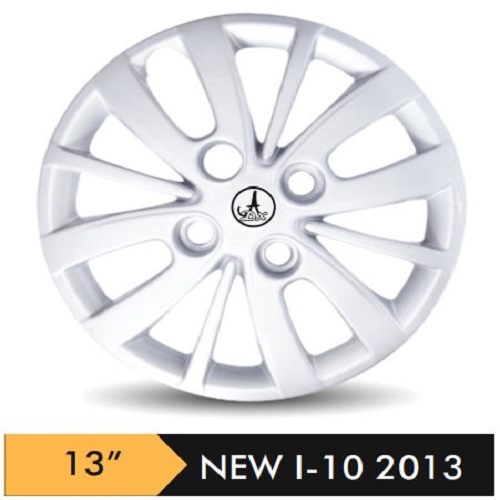 Car Wheel Cover/caps (NEW I10 2013 - SILVER) Compatible With - R13 INCHES RIM SIZE