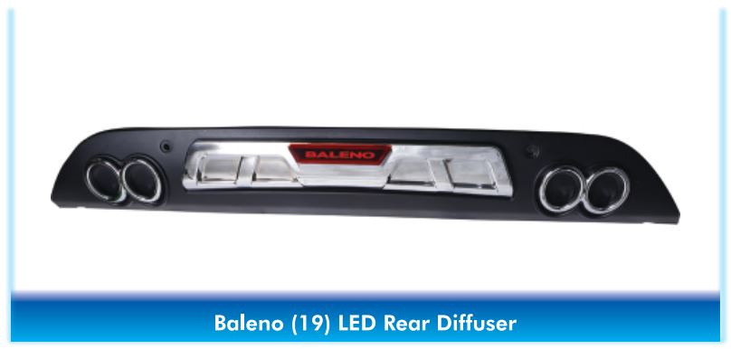 Maruti Baleno 2019 LED Rear Bumper Diffuser
