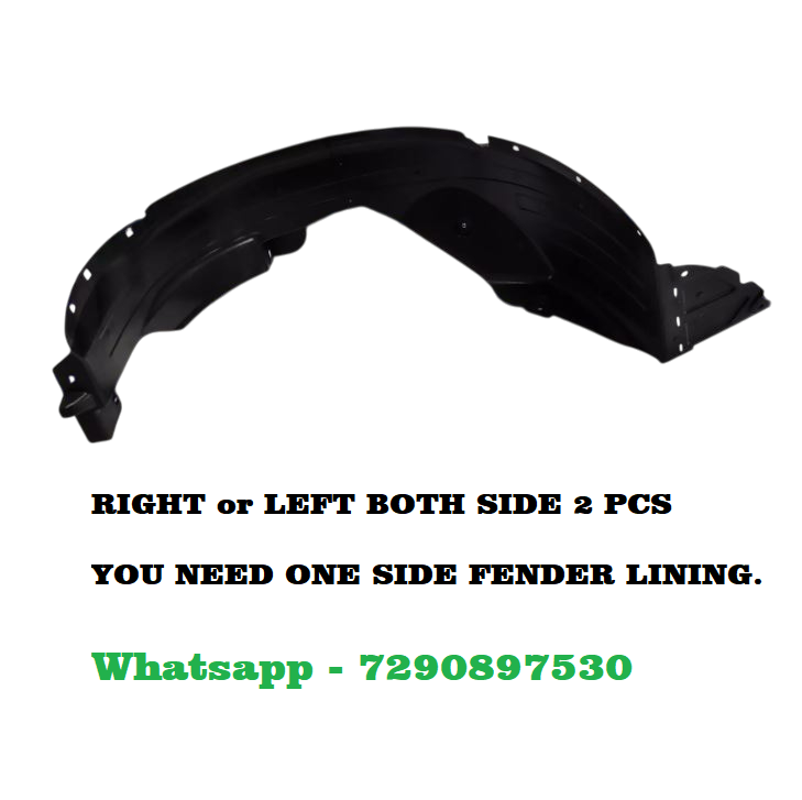 Car Front Tire Fender Lining Compatible With - Hyundai Santro Xing Set Of 2 Pcs.