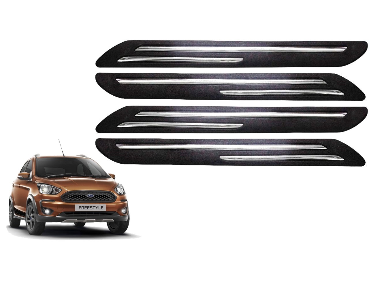 Car Bumper Guard/Bumper Protector Compatible with FORD FREESTYLE (Set of 4 Pcs)