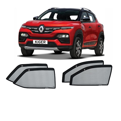 Window Sunshades Curtains Magnetic for Zipper Renaults Kiger(Full 4 pcs Zipper) Sunshade Set of 4 Full Black Jali