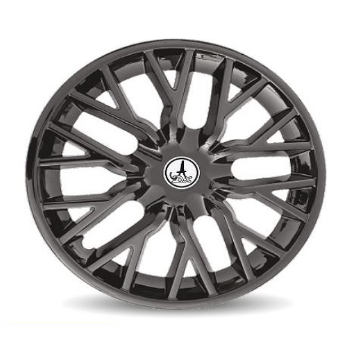 Car Universal Wheel Cover I HubCaps I (Delta Black) Compatible With R - 12'' Inches Rim Size