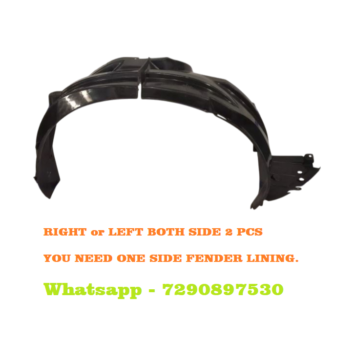Car Front Tire Fender Lining Compatible With - Maruti Baleno New Model/Glanza Set Of 2 Pcs.