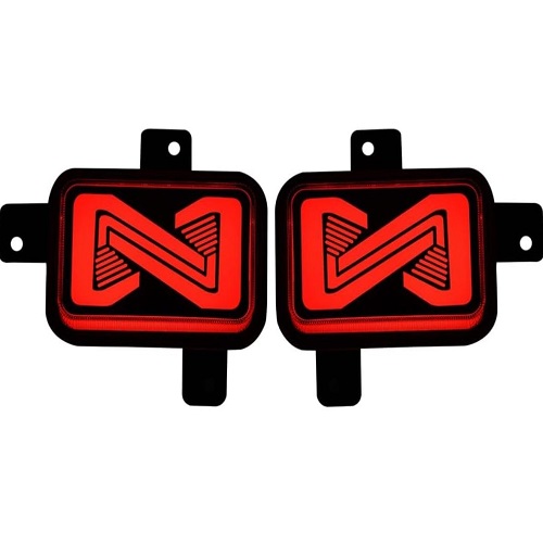  Car rear Z Style Matrix reflector bumper brake DRL led light with indicator compatible for Mahindra thar 2020 Matrix-2 PC