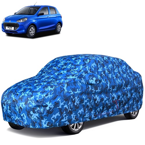 6X6 100% Waterproof Car Body Cover Compatible with Maruti Alto-K10 100% Waterproof with Mirror & Antenna Pocket Triple Stitched Bottom Elastic Dustproof Full Body Protection (Cloud Series)