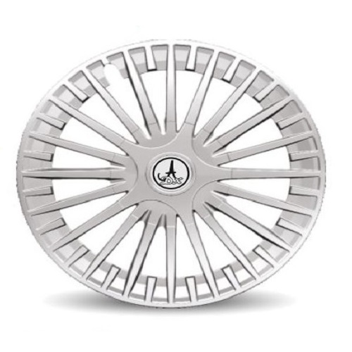 Car Universal Wheel Cover / HubCaps Silver Colour (SPIKE_14) Compatible With - ALL 14 INCHES RIM SIZE