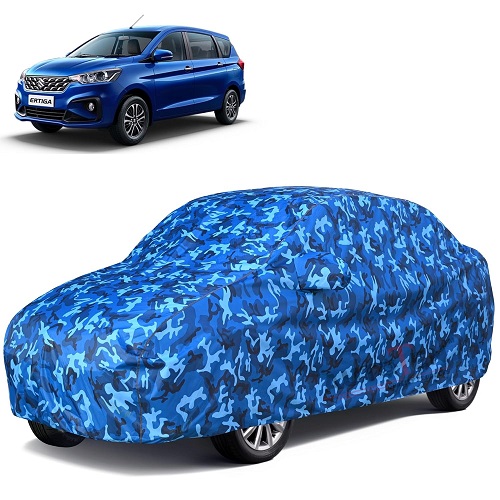  6X6 100% Waterproof Car Body Cover Compatible with Maruti Ertiga 100% Waterproof with Mirror & Antenna Pocket Triple Stitched Bottom Elastic Dustproof Full Body Protection (Cloud Series)