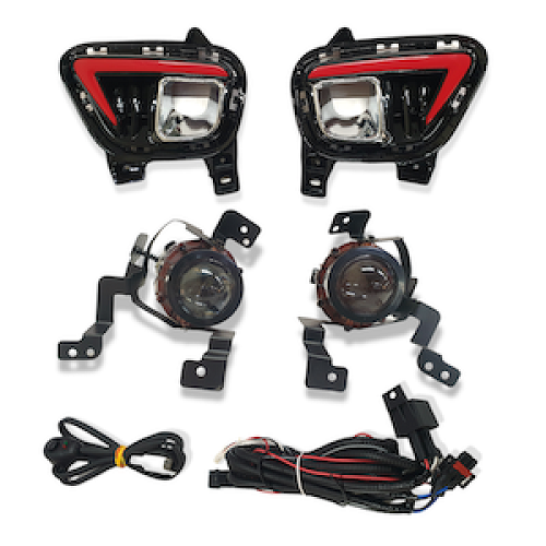 Globex Fog Lamp Assembly (Projector) Sonet With Chrome Bezel & Wiring Kit - AUTO SPARE WORLD