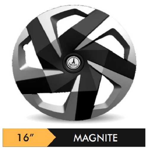 Car Wheel Cover Universal Magnite Black And Silver Color Design Available 16'' inches Size Compatible With - R16 INCH Wheel Size