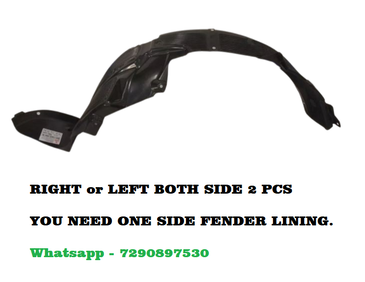 Car Front Tire Fender Lining Compatible With - Hyundai Verna Fluidic Set Of 2 Pcs.
