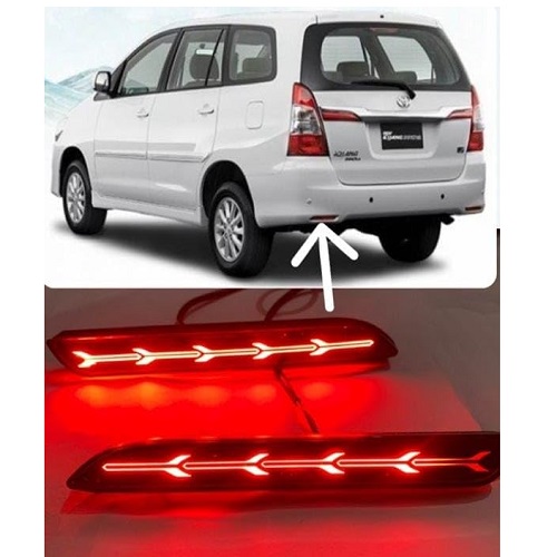 rear car reflector bumper light compatible for innova (2013-2015) with matrix+scaning function (type- B) with 4wire of 2pcs