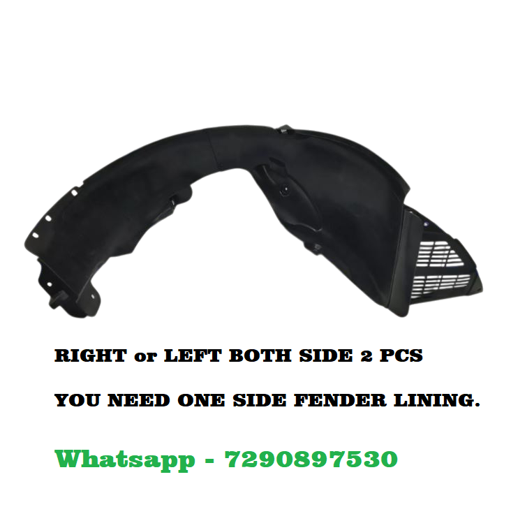 Car Front Tire Fender Lining Compatible With - Hyundai i10 Grand / Xcent Set Of 2 Pcs.