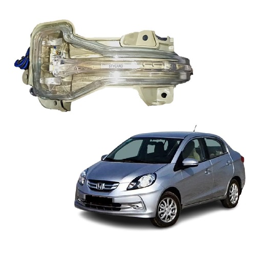 Mirror Indicator Light compatible with Honda Amaze VX 2015-2018 Model Yellow- with Scotch Lock (LEFT PASSENGER SIDE)