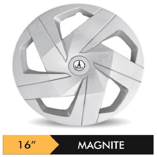 Car Wheel Cover Universal Magnite Silver Color Design Available 16'' inches Size Compatible With - R16 INCH Wheel Size