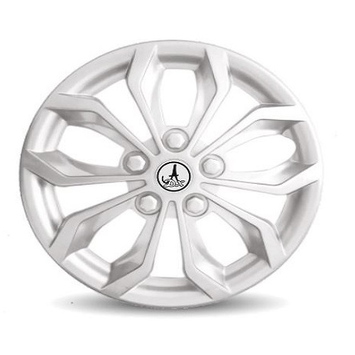 Car Universal Wheel Cover / HubCaps Silver Colour (DSN FURY) Compatible With - ALL 14 INCHES WHEEL SIZE