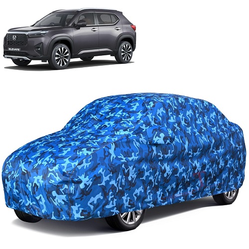  6X6 100% Waterproof Car Body Cover Compatible with Honda Elevate 100% Waterproof with Mirror & Antenna Pocket Triple Stitched Bottom Elastic Dustproof Full Body Protection (Cloud Series)