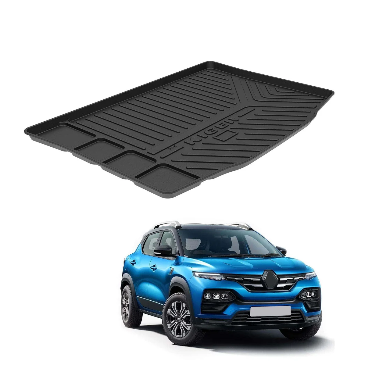 AUTO SPARE WORLD - GFX Premium Car Trunk Mat for Renault Kiger (2021)
