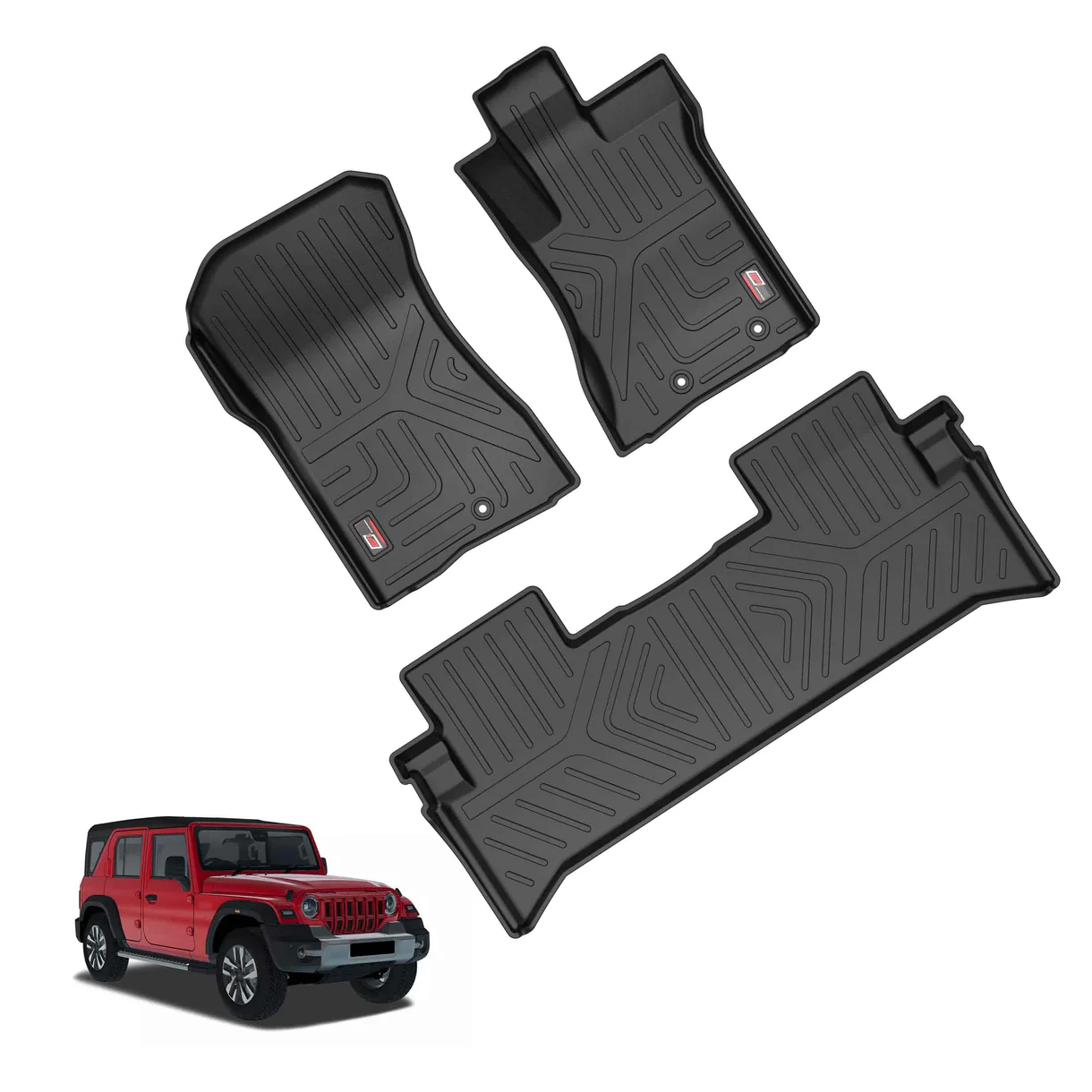 AUTO SPARE WORLD - GFX Life Long Car Floor Mats for Thar Roxx - Automatic (2024 Onwards)