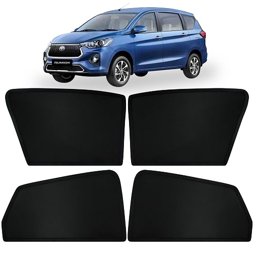 Fixed Type Non-Magnetic Window Sunshades for Toyota RUMION | Z-Black | 6-Piece Car Window Curtain Set | UV Protection | Premium Black Mesh | Custom Fit for Toyota RUMION