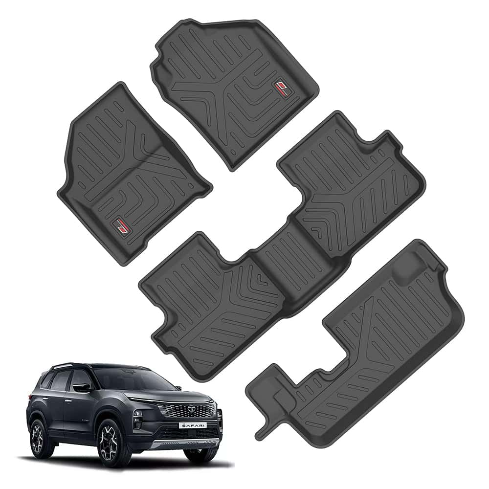 AUTO SPARE WORLD - GFX Life Long Car Floor Mats for Tata Motors Safari - Manual (2023 ONWARDS)