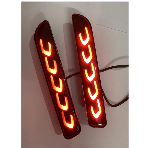 REFLECTOR LED WITH RUNNING MATRIX INDICATOR & SCANING FUNCTION FOR MARUTI BALENO 2015-2022(SET OF 2) WITH FOUR WIRES SUITABLE FOR :- MARUTI ALL CAR (TYPE-G)